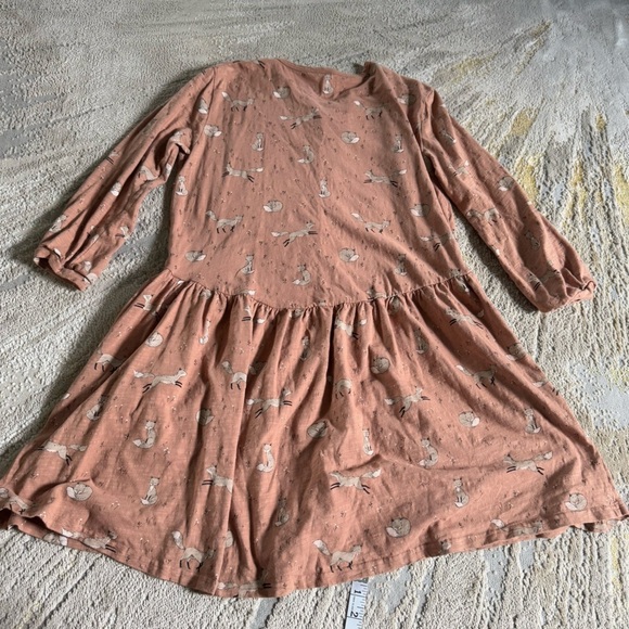Rylee + Cru fox print mini dress Maeve long sleeve buttons cotton small - Picture 8 of 8